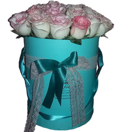 Фото товара 21 элитная розовая роза в коробке в Ужгороде