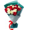 Фото товара 25 роз красных и белых в Ужгороде