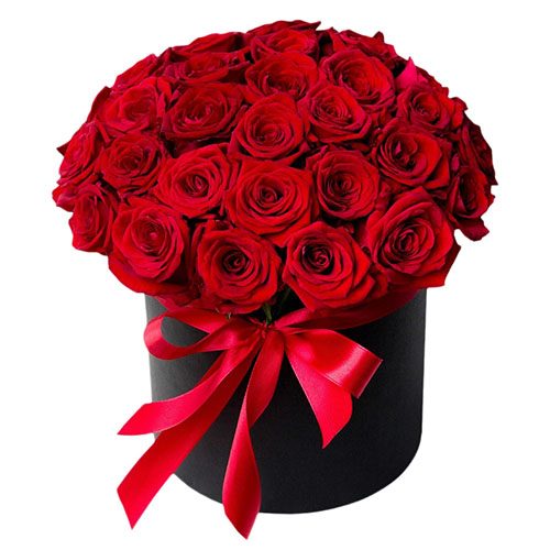 Фото товара 33 троянди в капелюшній коробці в Ужгороде