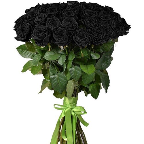 Фото товара 101 чёрная роза в Ужгороде