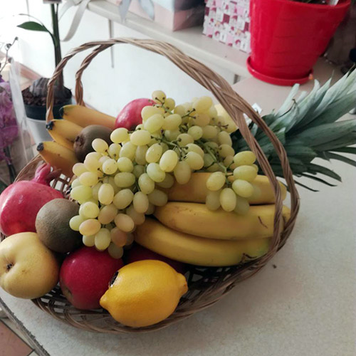 фото подарка корзина фруктов