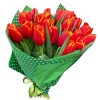 Фото товара 21 красно-жёлтый тюльпан в двойной упаковке в Ужгороде