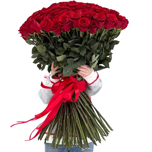 Фото товара 101 троянда "Фрідом" метрова в Ужгороде