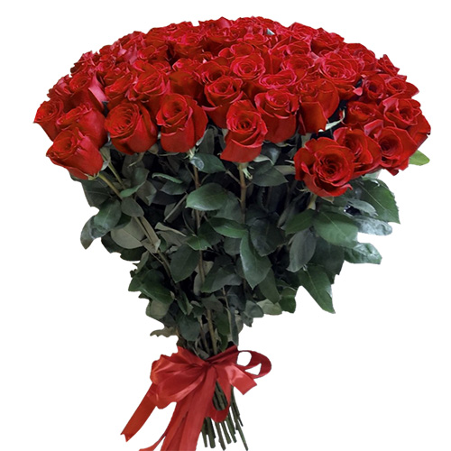 Фото товара 101 роза "Фридом" метровая в Ужгороде