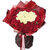 Фото товара 33 кремовые и розовые розы в Ужгороде