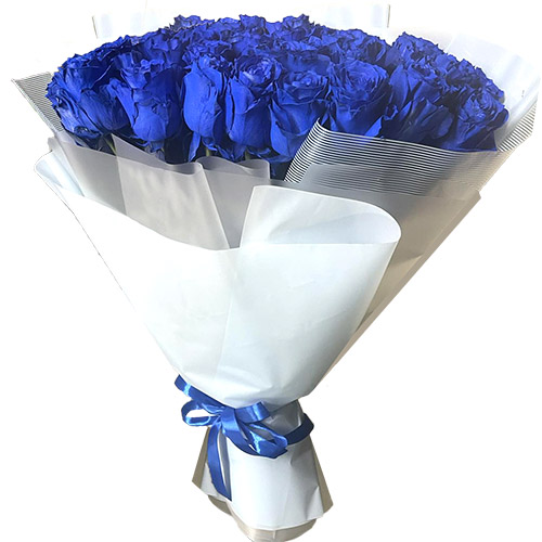 Фото товара 33 блакитні троянди (Еквадор) в Ужгороде