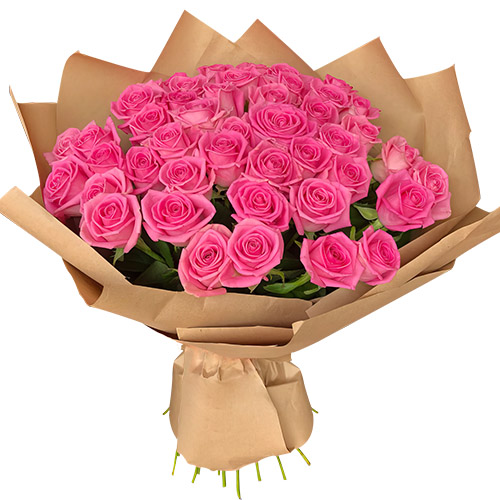 Фото товара Букет рожевих троянд - 51 шт в Ужгороде